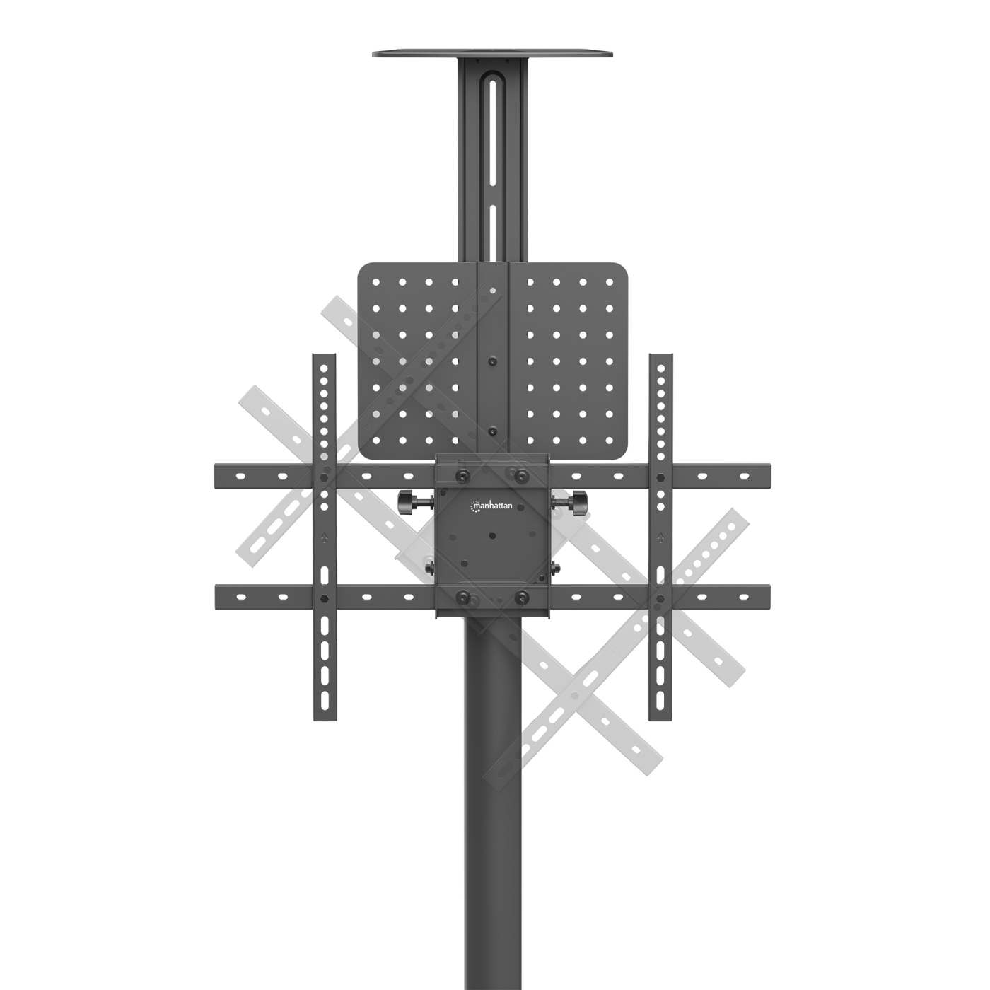 Multimedia TV-Ständer auf Rollen, werkzeuglos höhenverstellbar, für 37" bis 86" Image 12