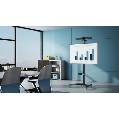 Multimedia TV-Ständer auf Rollen, werkzeuglos höhenverstellbar, für 37" bis 86" Image 3