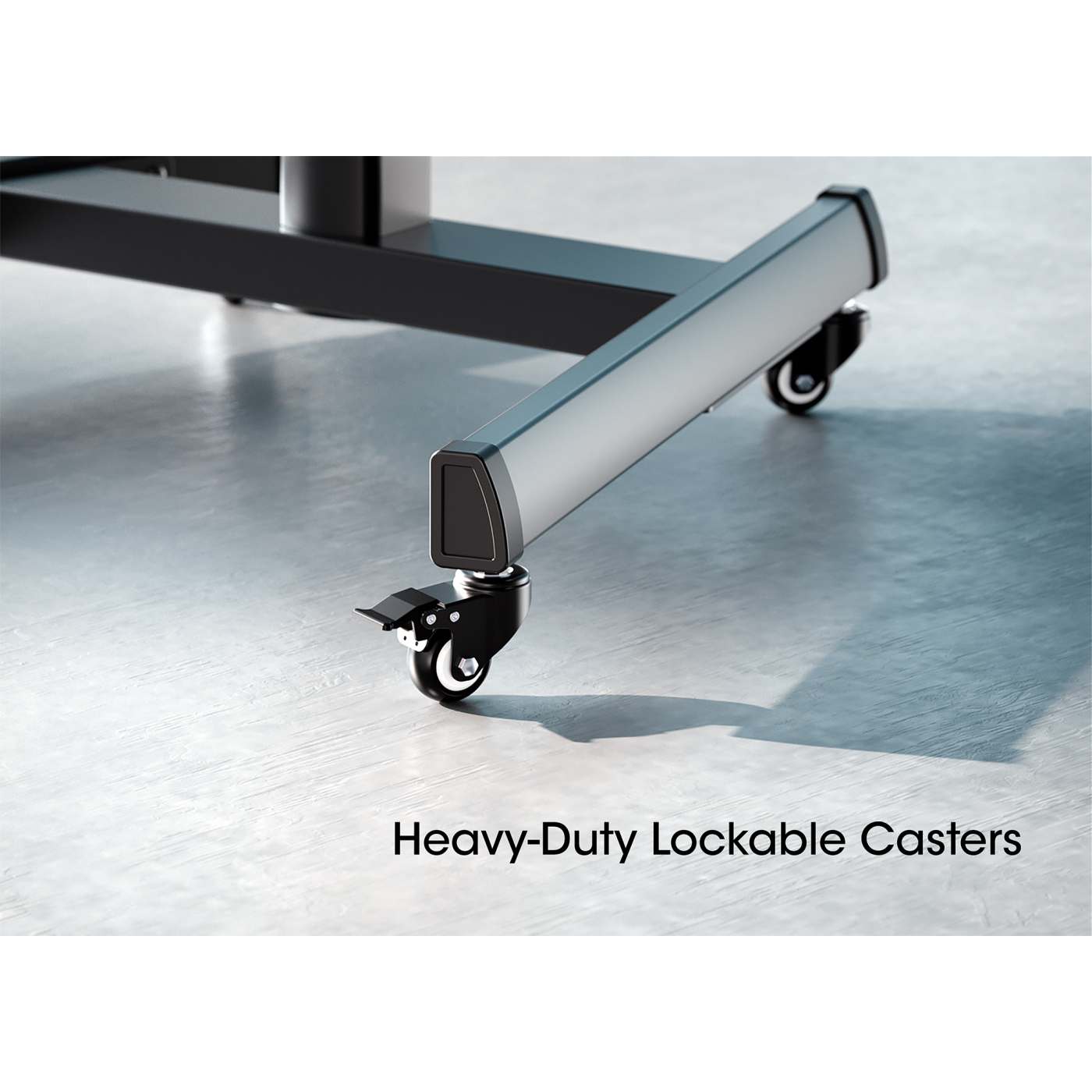 Multimedia TV-Ständer auf Rollen, werkzeuglos höhenverstellbar, für 37" bis 86" Image 7