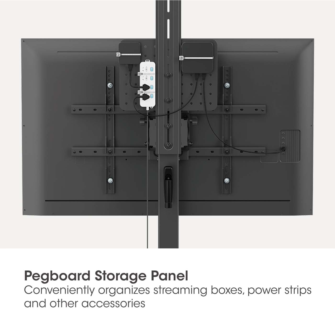 Multimedia TV-Ständer auf Rollen, werkzeuglos höhenverstellbar, für 37" bis 86" Image 8