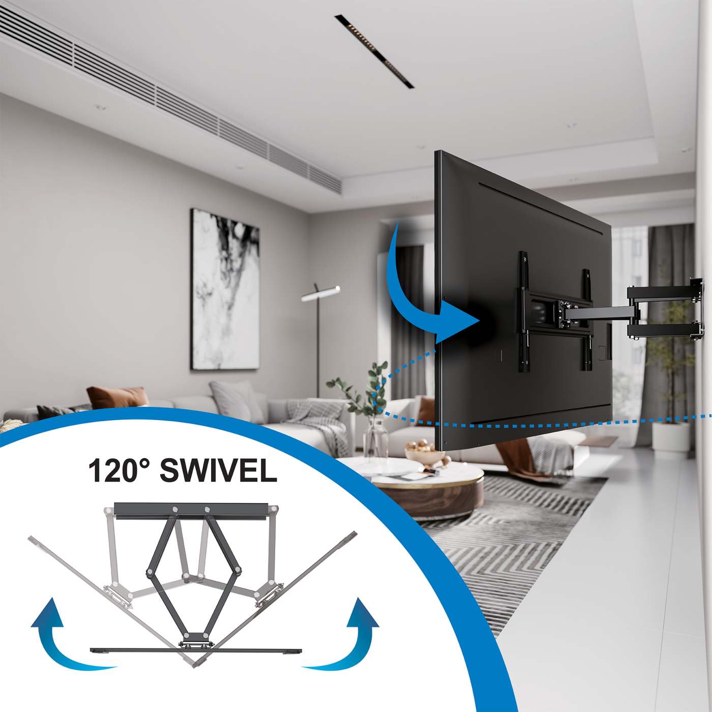 Outdoor TV-Wandhalterung, vollbeweglich, für 37" bis 86" Image 14