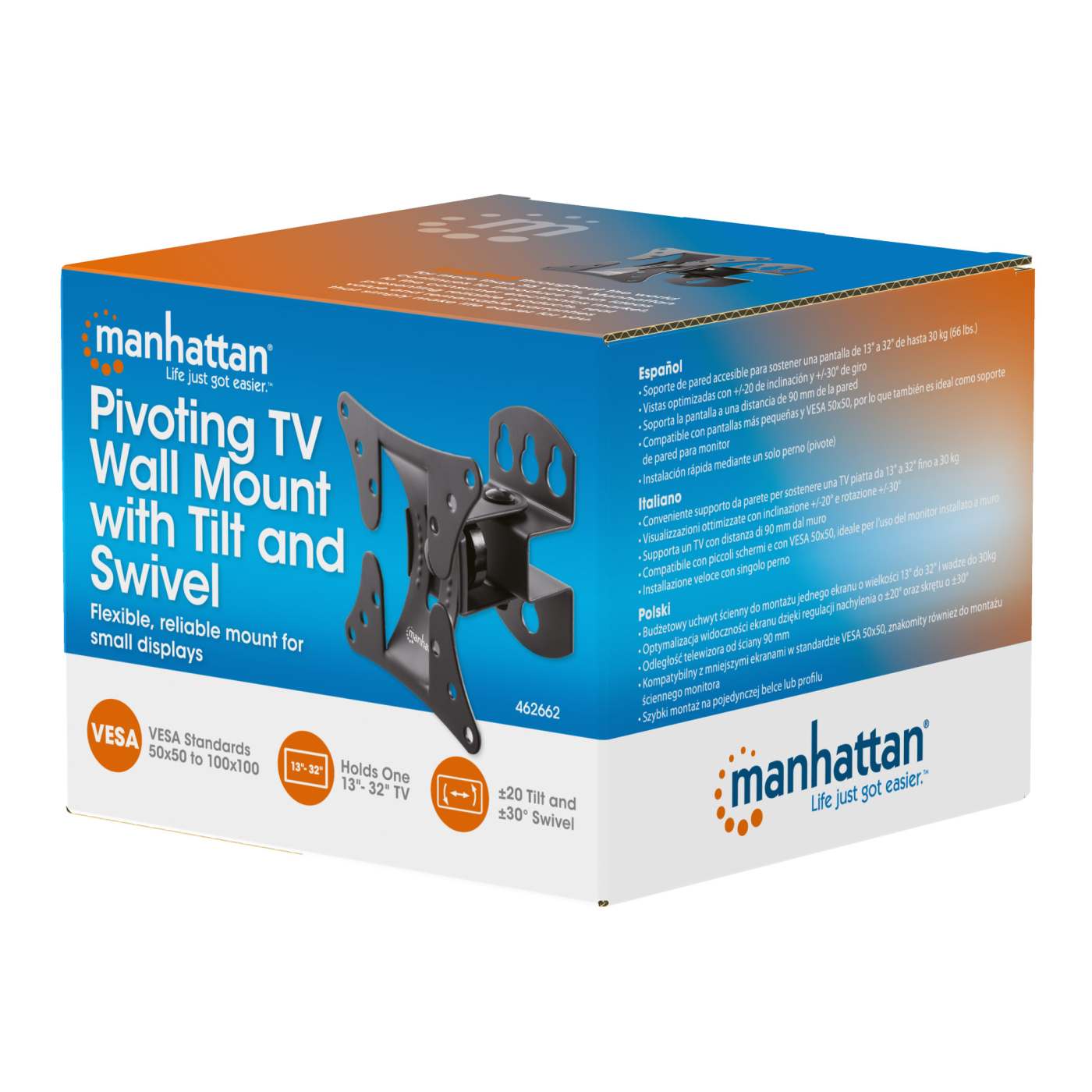 TV-Wandhalterung, neigbar und schwenkbar Packaging Image 2