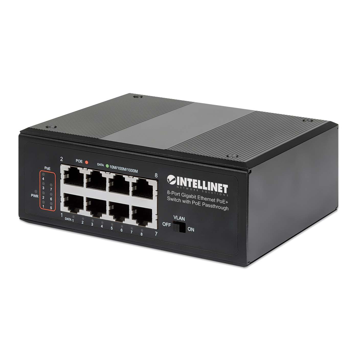 PoE-Powered 8-Port PoE+ Gigabit Industrie-Switch mit PoE-Passthrough Image 3