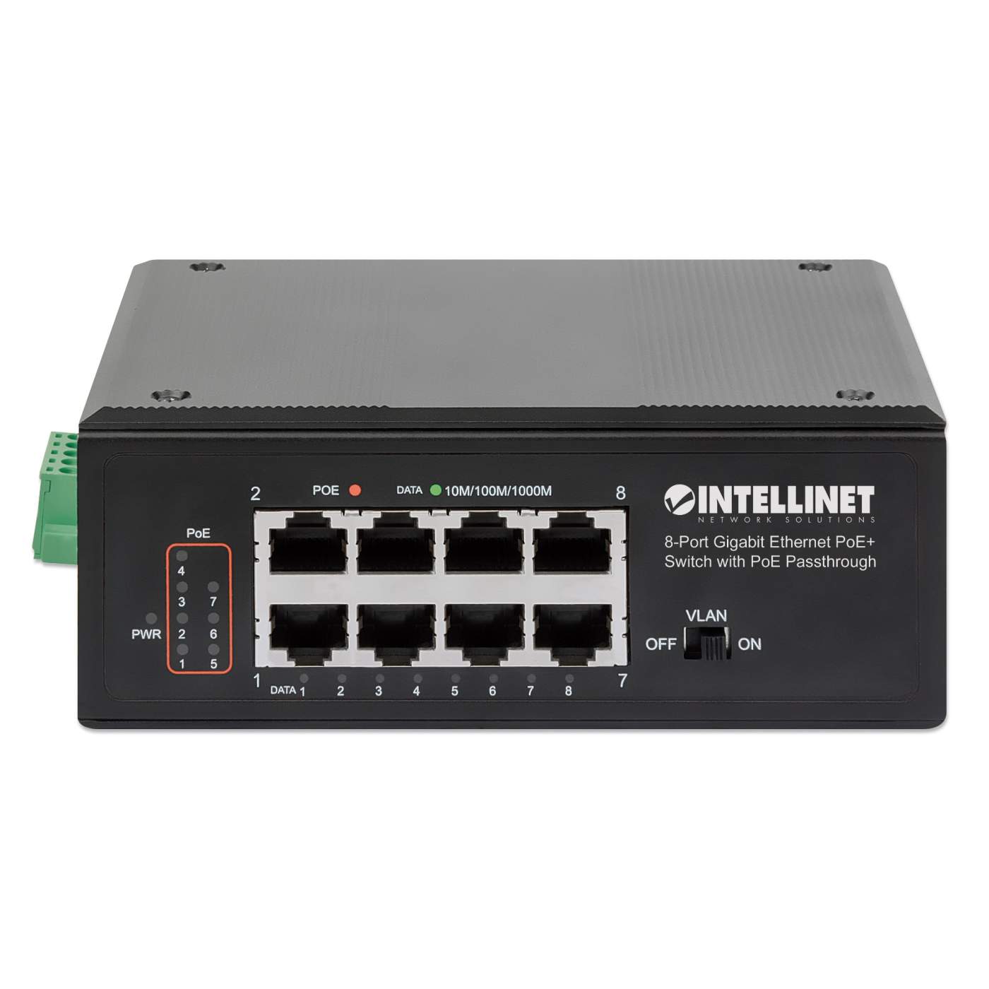 PoE-Powered 8-Port PoE+ Gigabit Industrie-Switch mit PoE-Passthrough Image 4
