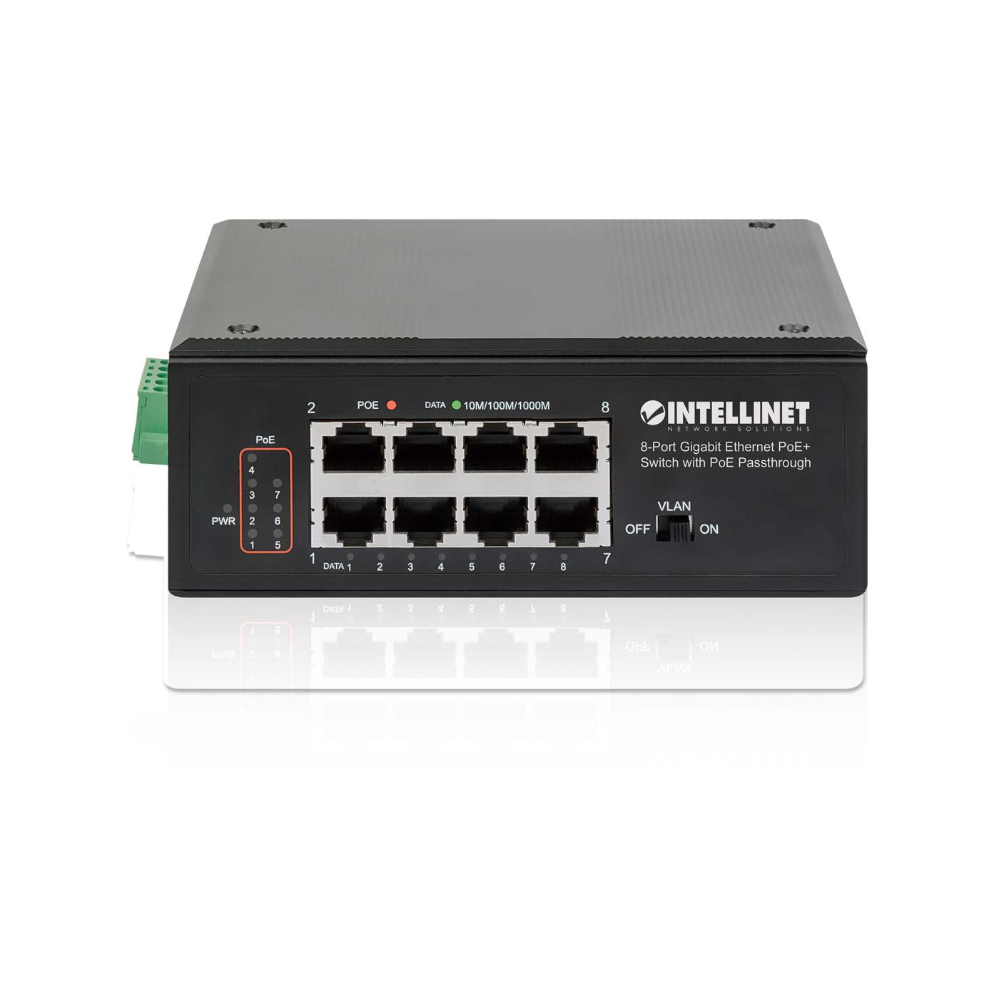 PoE-Powered 8-Port PoE+ Gigabit Industrie-Switch mit PoE-Passthrough Image 5