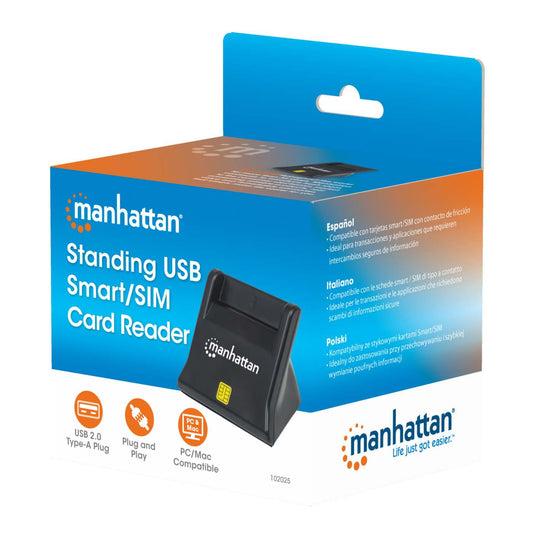 USB 2.0 Smartcard-/SIM-Kartenlesegerät mit Standfuß Packaging Image 2