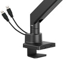 Tischhalterung mit USB-Ports und Gasdruckfeder mit extrem hoher Traglast für einen Monitor, Aluminium Image 11