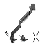 Tischhalterung mit USB-Ports und Gasdruckfeder mit extrem hoher Traglast für einen Monitor, Aluminium Image 4