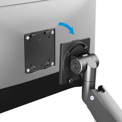 Tischhalterung mit USB-Ports und Gasdruckfeder mit extrem hoher Traglast für einen Monitor, Aluminium Image 5