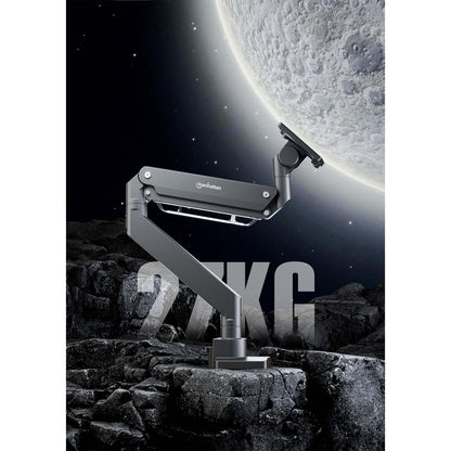 Tischhalterung mit USB-Ports und Gasdruckfeder mit extrem hoher Traglast für einen Monitor, Aluminium Image 10