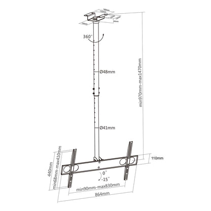 Universal TV-Deckenhalterung Image 8