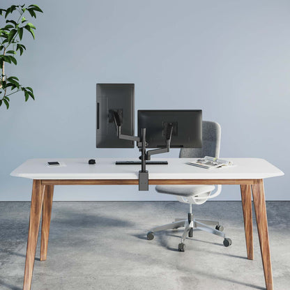 Universal-Tischhalterung mit Gasdruckfeder und höhenverstellbaren Armen für zwei Monitore Image 9