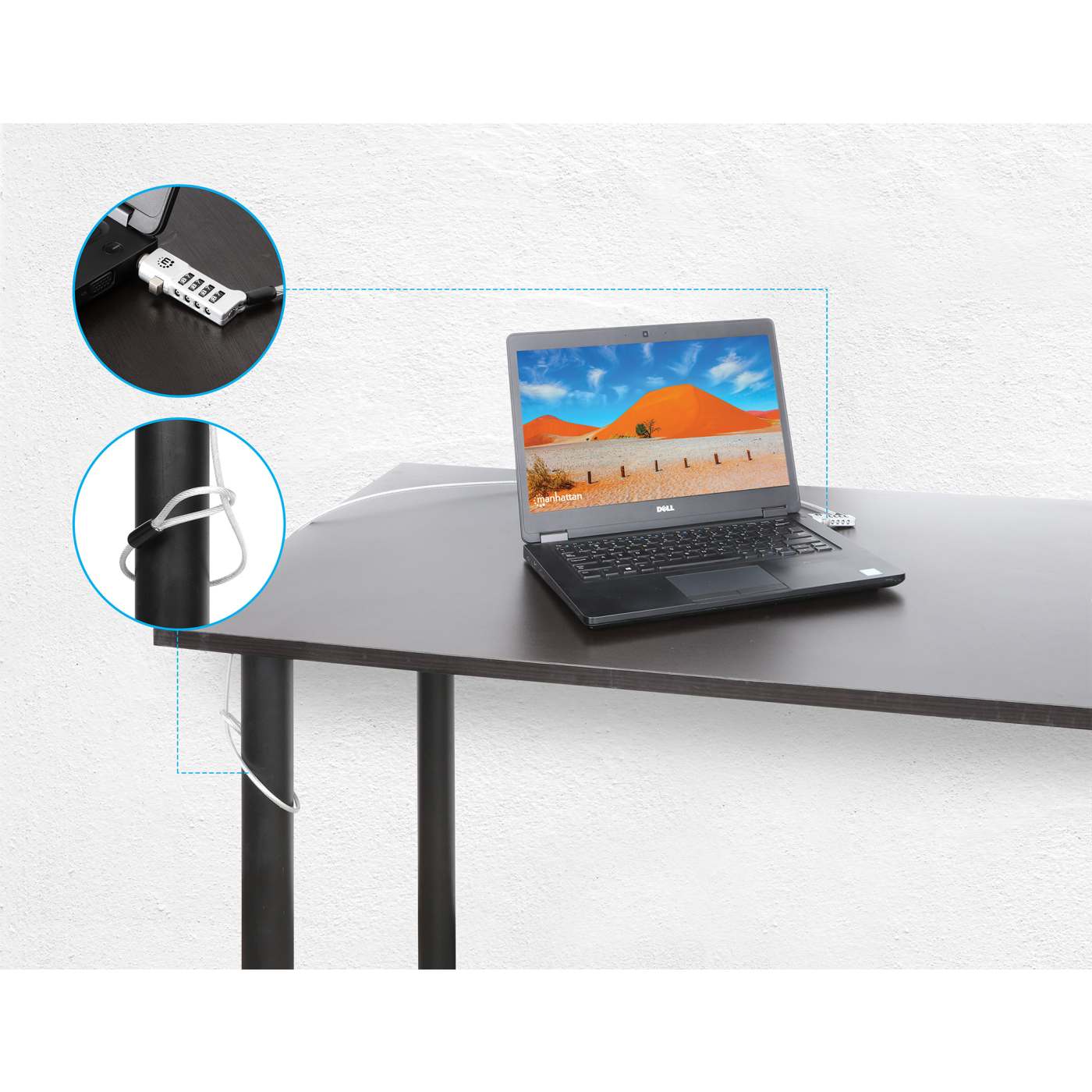 Universelles Laptopschloss mit Zahlencode für Noble Wedge®, Nano und K-Slot Image 3