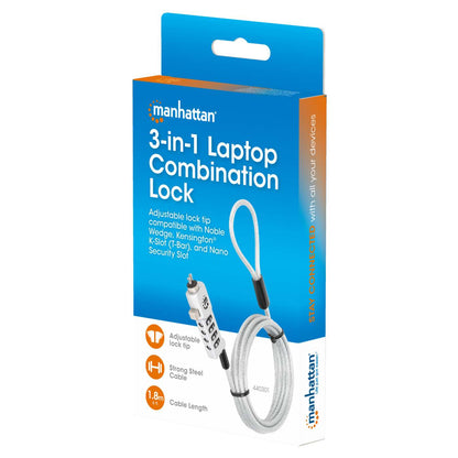Universelles Laptopschloss mit Zahlencode für Noble Wedge®, Nano und K-Slot Packaging Image 2