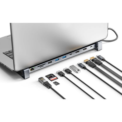 USB-C PD 10-in-1 Dual HDMI-Monitor 4K Dockingstation / Multiport-Hub Image 3