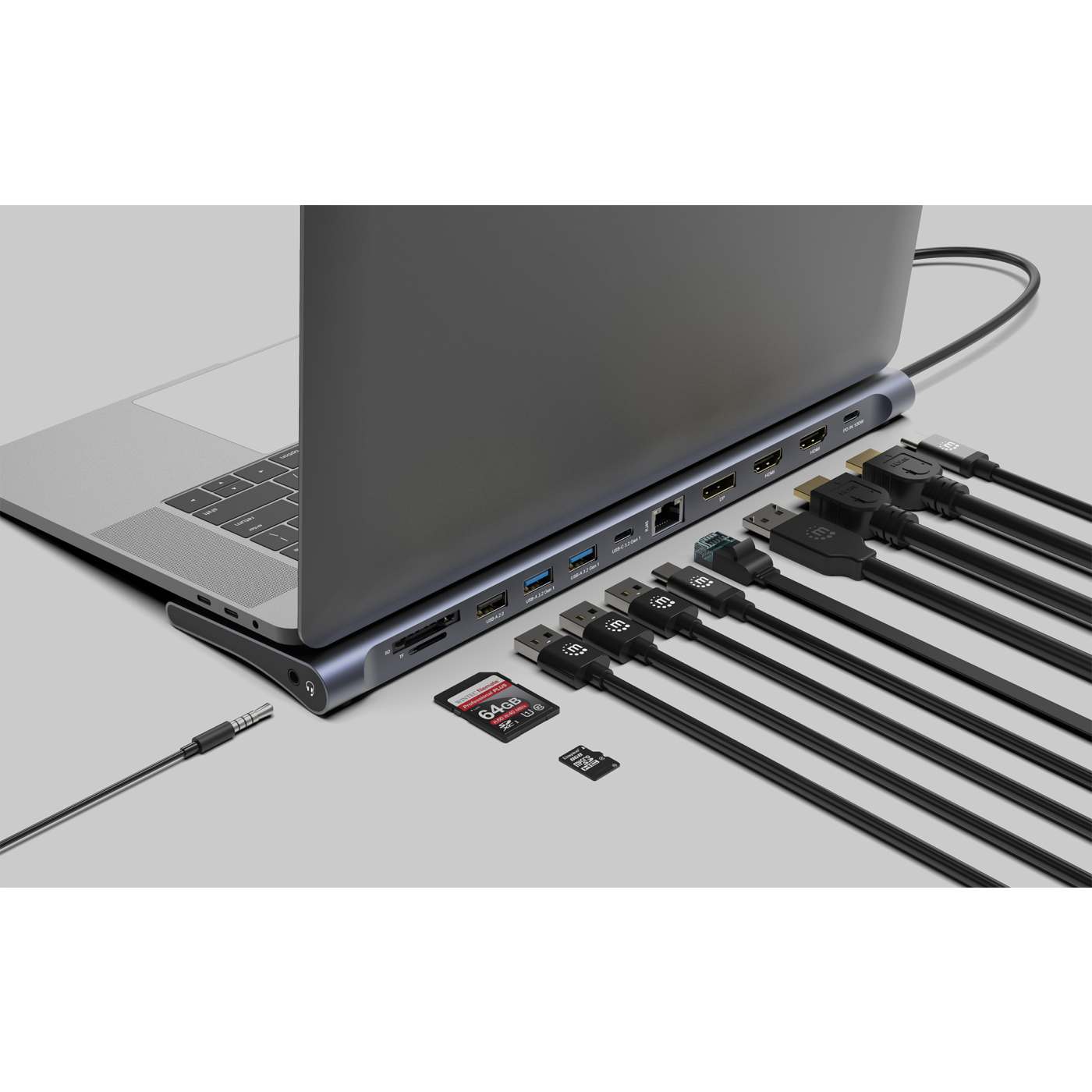 USB-C PD 12-in-1 4K Dockingstation / Multiport-Hub für drei Monitore Image 3