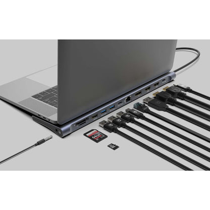 USB-C PD 12-in-1 4K Dockingstation / Multiport-Hub für drei Monitore Image 3