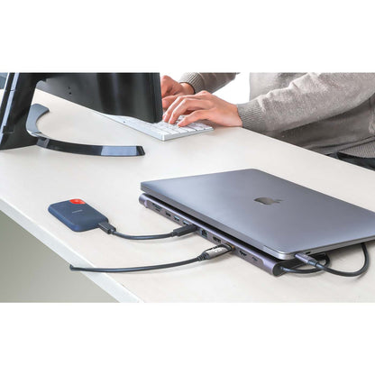 USB-C PD 12-in-1 4K Dockingstation / Multiport-Hub für drei Monitore Image 5