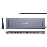 USB-C PD 12-in-1 4K Dockingstation / Multiport-Hub für drei Monitore Image 6