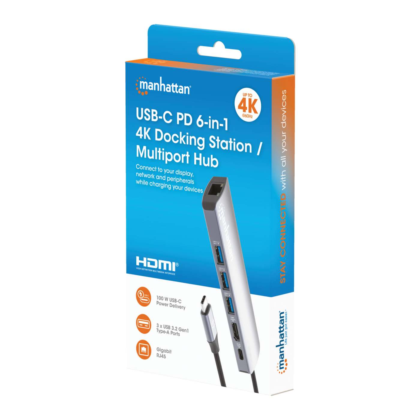 USB-C PD 6-in-1 4K Dockingstation / Multiport-Hub Packaging Image 2