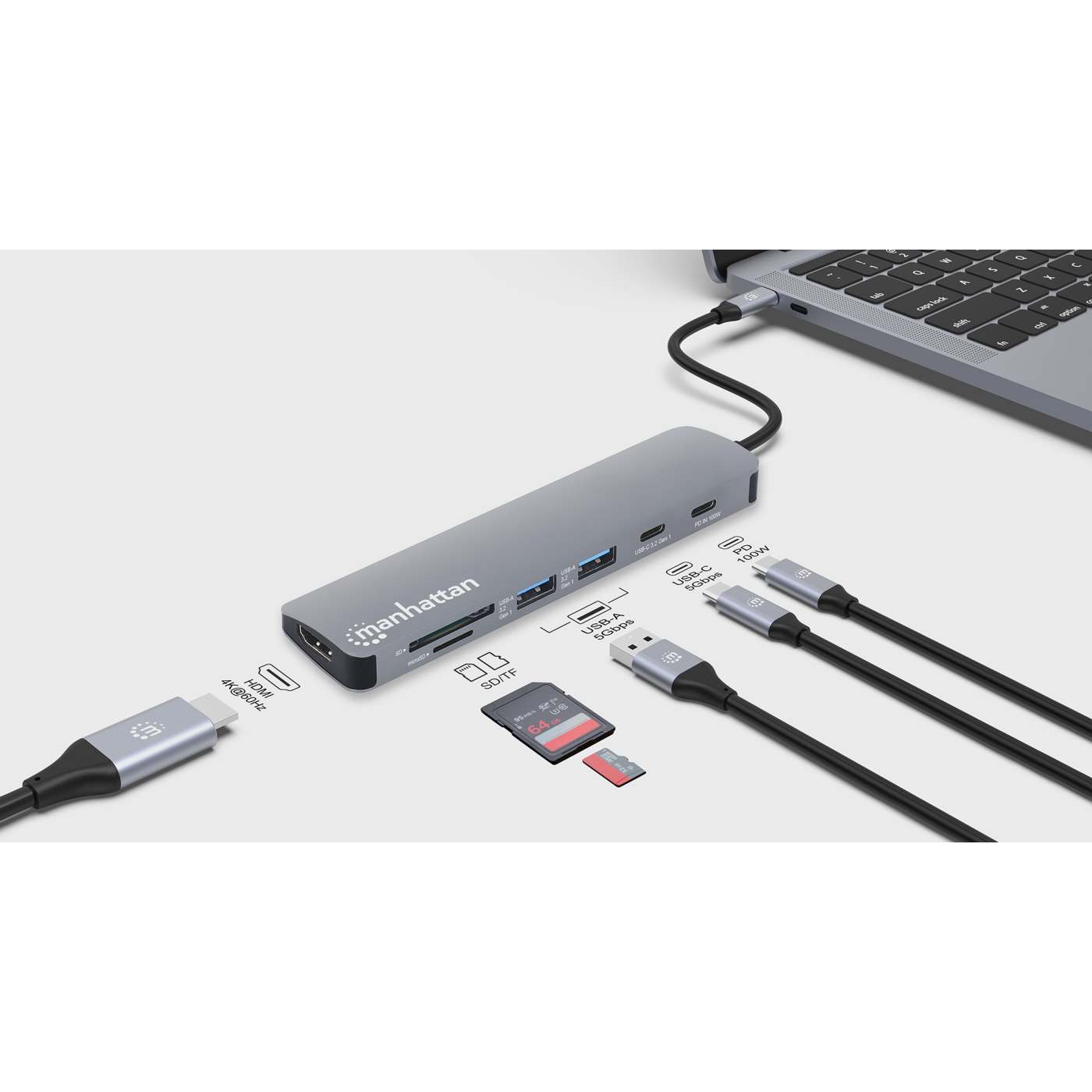 USB-C PD auf HDMI 7-in-1 4K Dockingstation / Multiport-Hub Image 8