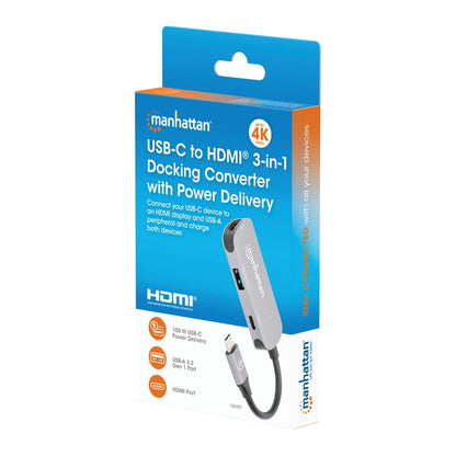 USB-C auf HDMI (4K@30Hz) 3-in-1 Docking-Konverter mit Power Delivery Packaging Image 2
