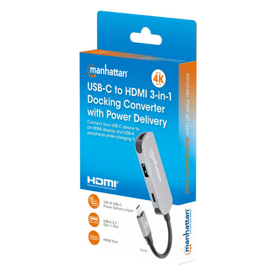 USB-C auf HDMI (4K@60Hz) 3-in-1 Docking-Konverter mit Power Delivery Packaging Image 2