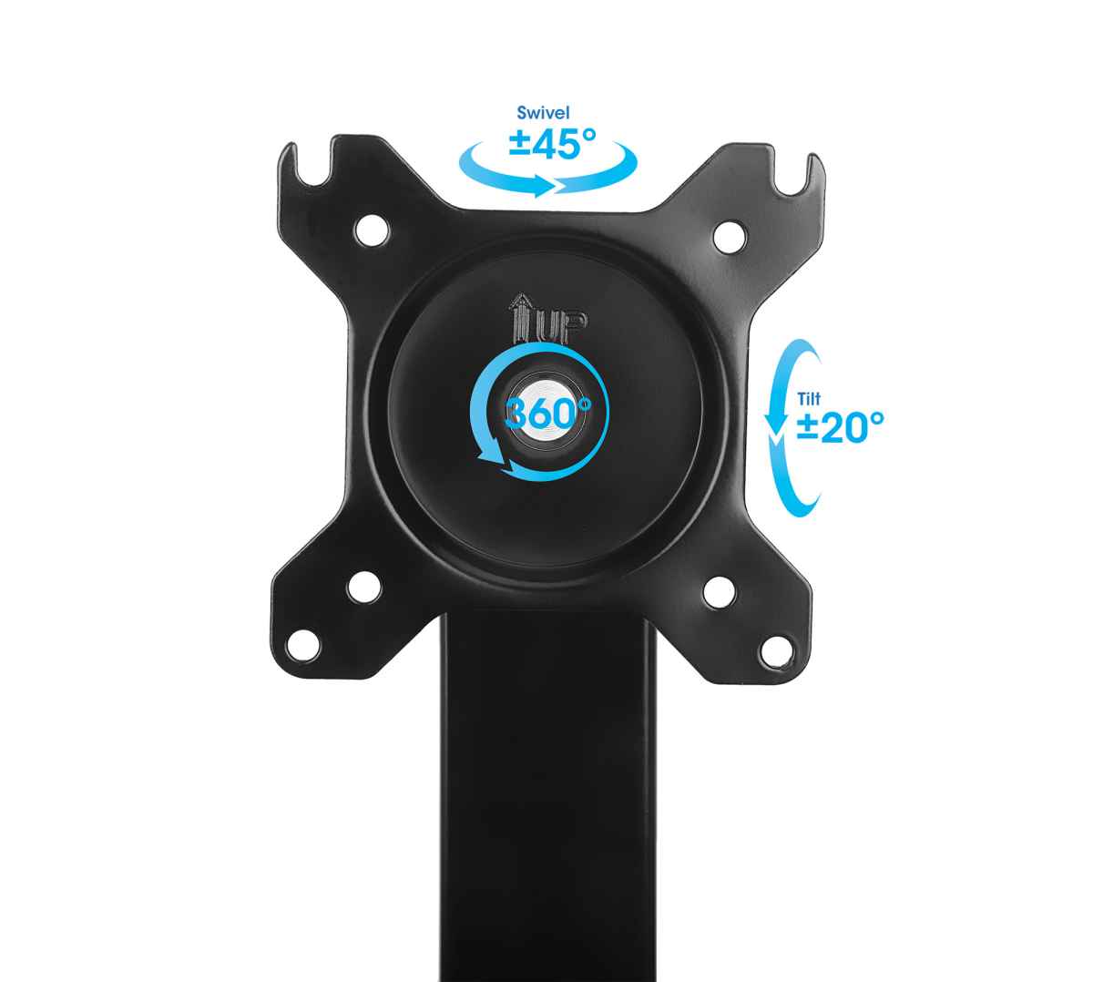Höhenverstellbarer Standfuß mit Monitorhalterung und Gasdruckfeder für ein Display Image 10