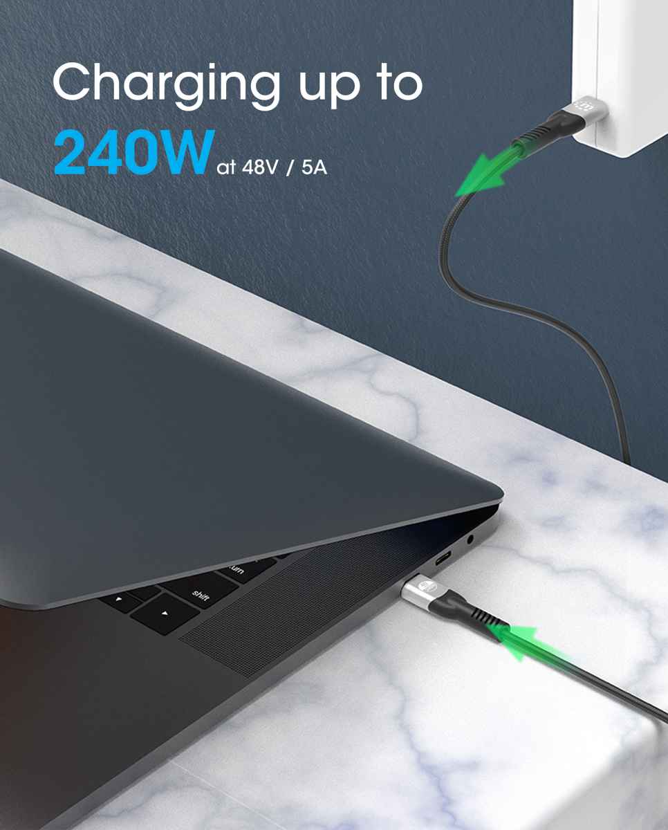USB4 / Thunderbolt 4 Typ C 40 Gbit/s 8K Video und 240 W EPR Ladekabel / PD 3.1 Image 7