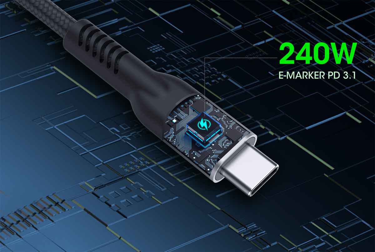USB4 / Thunderbolt 4 Typ C 40 Gbit/s 8K Video und 240 W EPR Ladekabel / PD 3.1 Image 11