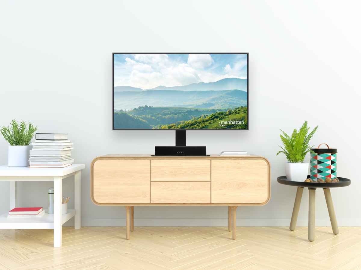 Höhenverstellbarer Standfuß mit Monitorhalterung und Gasdruckfeder für ein Display Image 14